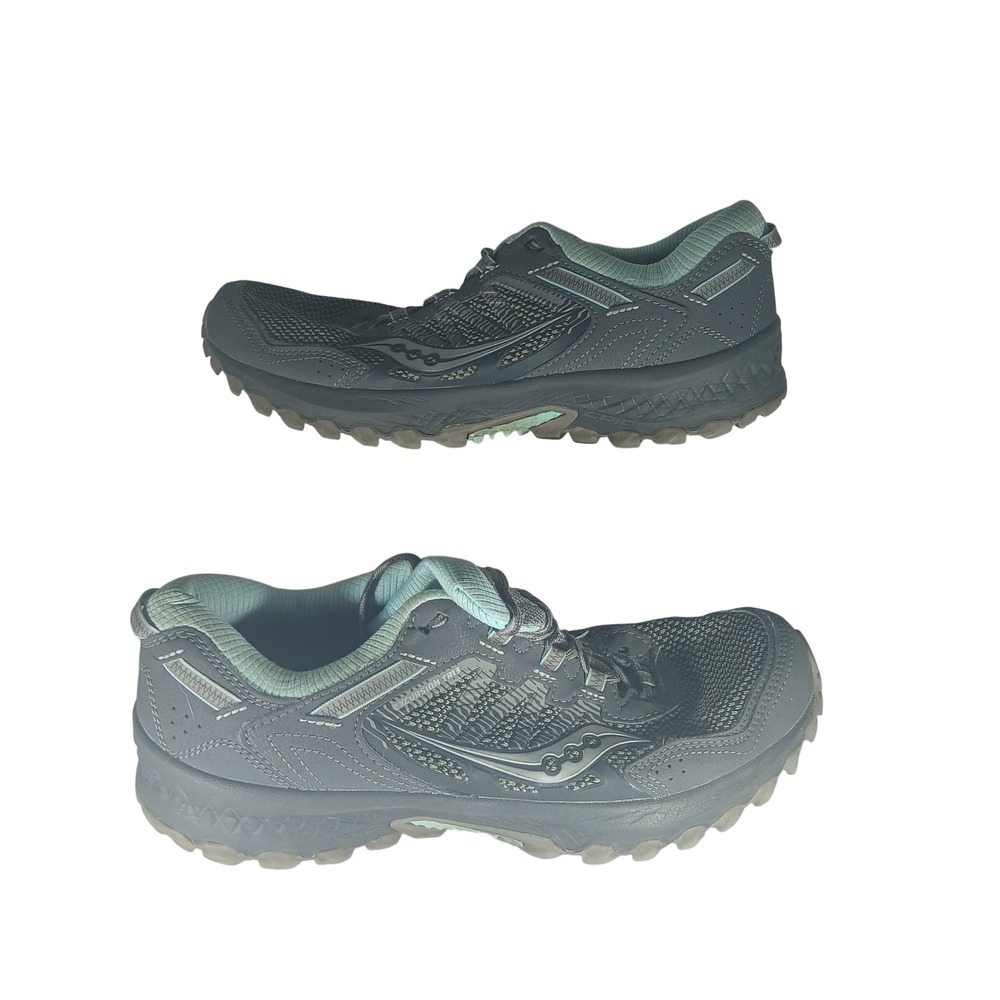 Saucony Excursion TR13 Trail Running Shoes 10 Gray Aqua Versafoam Hiking Sneaker